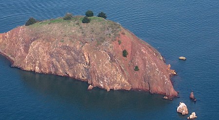 Red rock island