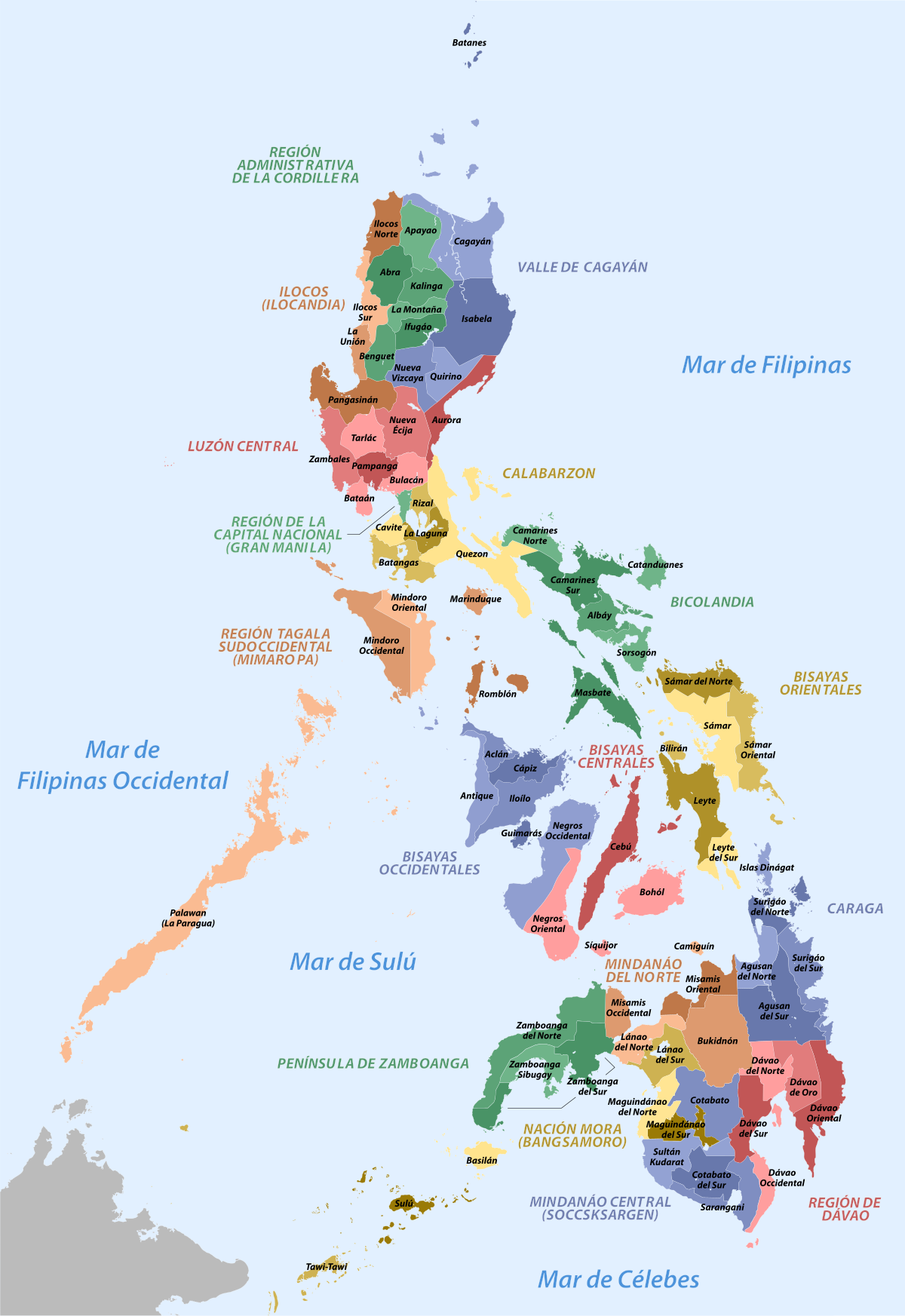 File Regions and provinces  of the Philippines  es svg 