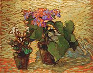 Robert Antoine Pinchon, 1915-20, Pots de géraniums, oil on board, 72.8 x 91.5 cm.jpg