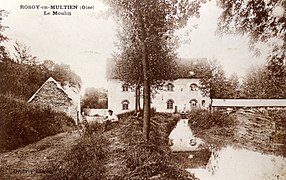 L'ancien moulin sur la Gergogne, vers 1920.