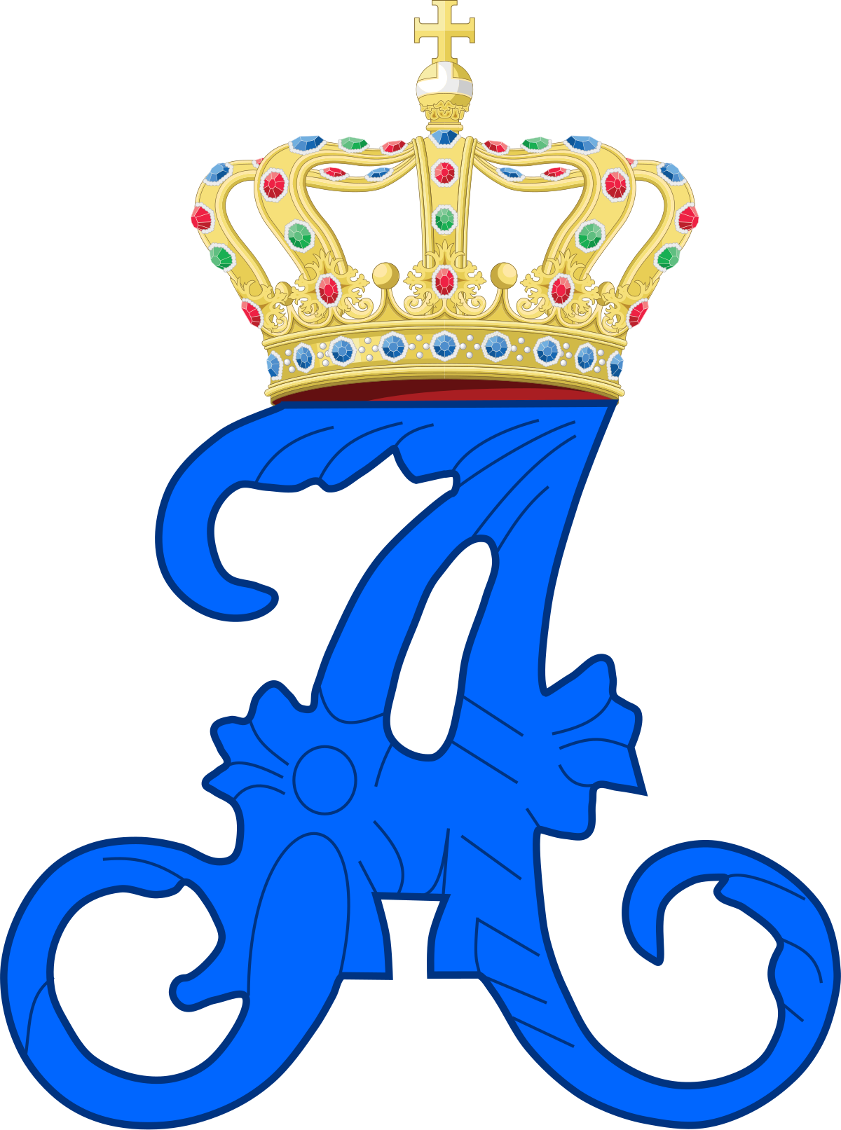 Download File Royal Monogram Of Prince Albert Of Bavaria Svg Wikimedia Commons