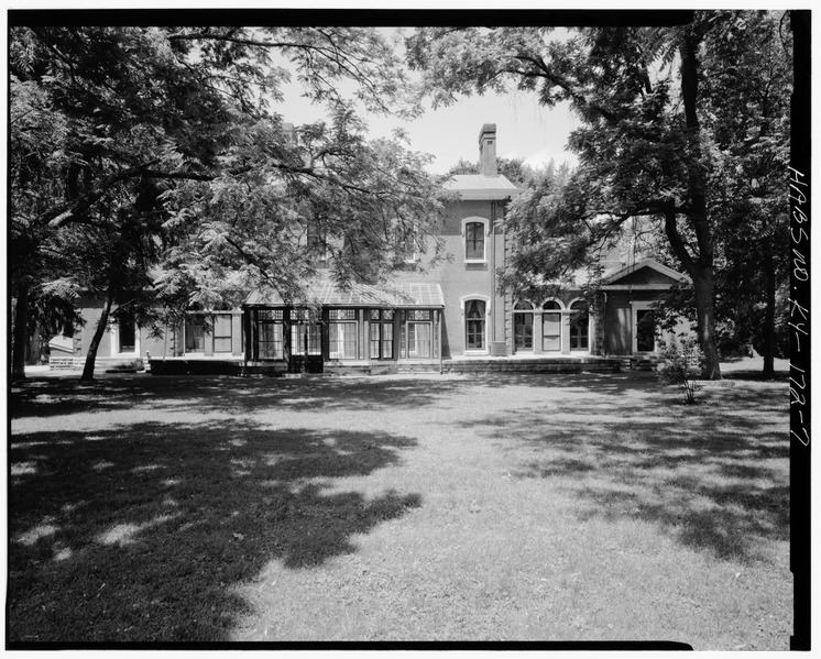 File:SOUTHEAST VIEW OF REAR ELEVATION - Ashland, Richmond Road, 2 miles Southeast of Lexington, Lexington, Fayette County, KY HABS KY,34-LEX.V,3-7.tif