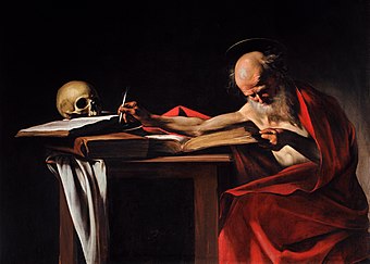 Saint Jerome Writing-Caravaggio (1605-6).jpg