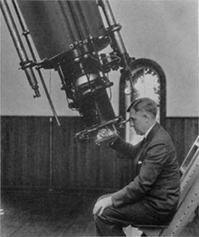 Samuel Alfred Mitchell en el Observatorio McCormick.