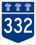 Highway 332 marker