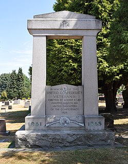 <i>United Confederate Veterans Memorial</i> Confederate monument in Seattle, Washington, U.S.