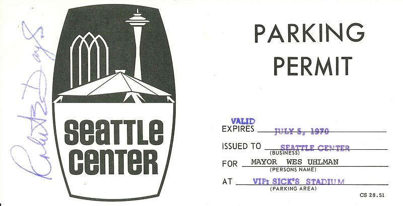 File:Seattle Center parking permit, 1970 (34104144136).jpg