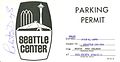 Seattle Center parking permit, 1970 (34104144136).jpg