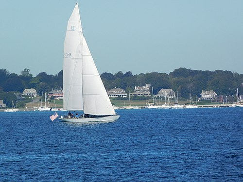 Sailboat infront of Hyannis, Massachusetts, USA
