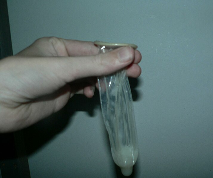 File:Semen ejaculated in a condom.JPG