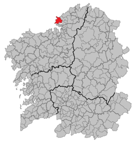 Poziția localității Ferrol