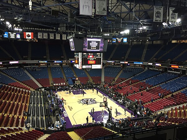 Inside Sleep Train Arena before a Kings game in 2015.