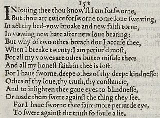 <span class="mw-page-title-main">Sonnet 152</span> Poem by William Shakespeare