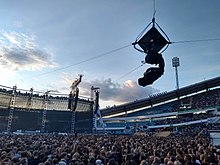 3D cable cam - Spidercam Light with Newton stabilized head at Metallica tour 2019 Spidercam Light with Newton stabilized head.jpg