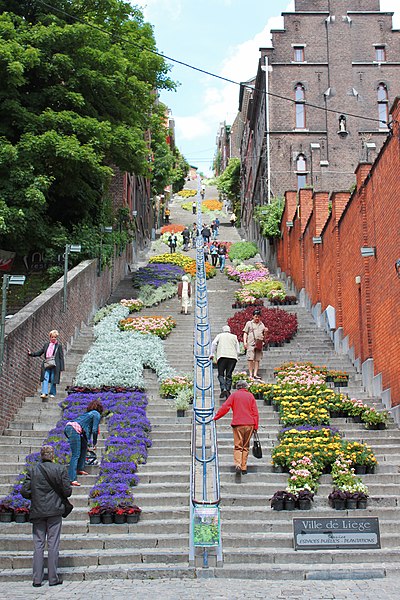 File:Stairs of the Montagne de Bueren, Liège.JPG