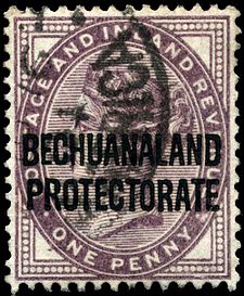 https://upload.wikimedia.org/wikipedia/commons/thumb/4/4d/Stamp_Bechuanaland_Protectorate_1897_1p.jpg/225px-Stamp_Bechuanaland_Protectorate_1897_1p.jpg