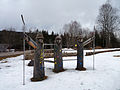 Čeština: Hřiště se sochami pasáčků skotu v obci Stožec v okrese Prachatice. English: Playground with statues of little herdsmen in the municipality of Stožec, Prachatice District, Czech Republic.