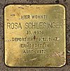 Stolperstein Bartningallee 3 (Hansa) Rosa Schlesinger.jpg