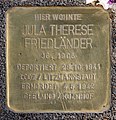 Jula Therese Friedländer, Finckensteinallee 90, Berlin-Lichterfelde, Deutschland