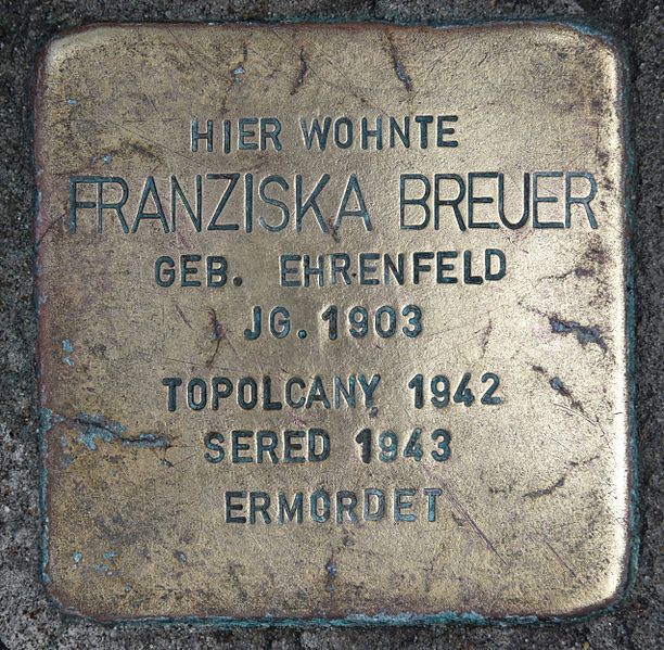 File:Stolperstein für Franziska Breuer.JPG