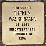 Stolperstein für Thekla Wassermann (Erlangen).jpg