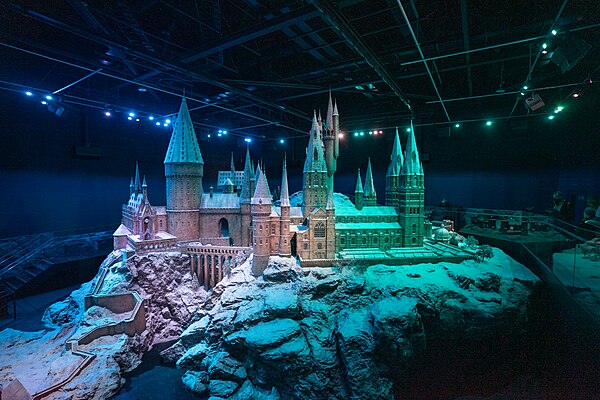 Hogwarts model at the Making of Harry Potter tour in London.