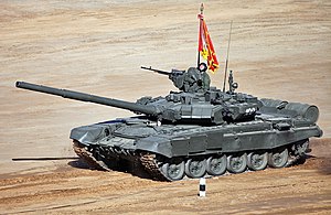 Т-90А на Танковом биатлоне 2013 года.