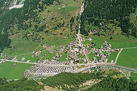 Aerial view before the construction of the Matterhorn Terminal