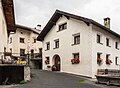 Tarasp gemeente Scuol gemeente Scuol in Lower Engadin, Graubünden. Woning aan de straat Sparsels.