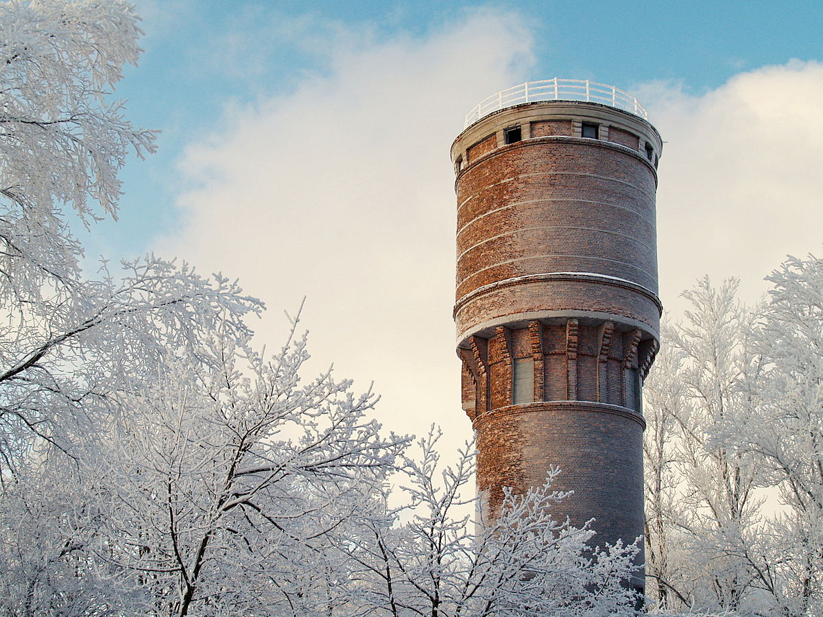 3rd - Tartu railway station water tower in winter. Photograph: Ivo Kruusamägi Licensing: CC-BY-SA-4.0