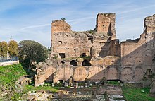 Temple of Divus Augustus, a major temple built to commemorate the deified Roman emperor Augustus. Temple of Divus Augustus in Rome (1).jpg