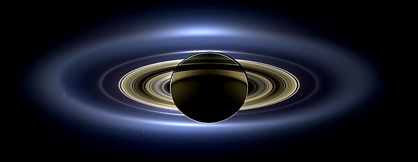 The fully processed composite photograph of Saturn taken by Cassini on July 19, 2013