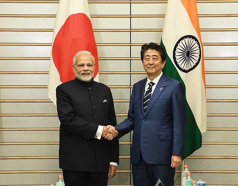 File:The Prime Minister, Shri Narendra Modi being received by the Prime Minister of Japan, Mr. Shinzo Abe, during the welcome ceremony, in Tokyo, Japan on October 29, 2018.JPG