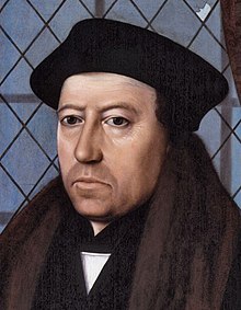 Thomas Cranmer, author of the Forty-two Articles. Thomas Cranmer by Gerlach Flicke (cropped 7-9).jpg