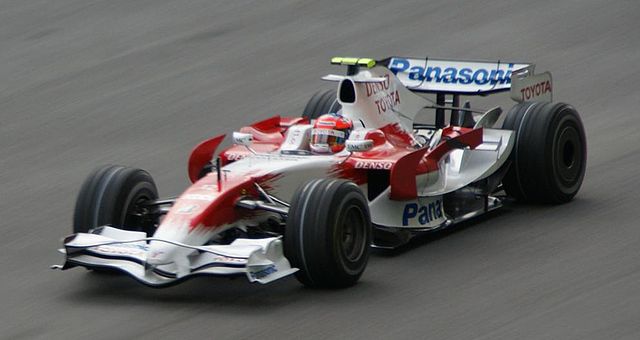 Glock driving for Toyota F1 at the 2008 Malaysian Grand Prix