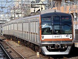 10000 series train on the Fukutoshin Line