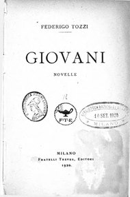 Tozzi - Giovani, Treves, 1920.djvu