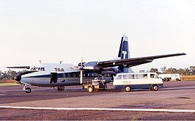 F27-200 Trans Australia Airlines в аэропорту Кэтрин
