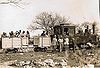 OMEG tank locomotive with high-side gondola near Tsumeb about 1931