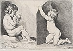 Thumbnail for File:Two nude children eating grapes; from New Book of Children MET DP876428.jpg