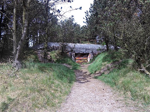 Teil des Atlantikwalls: Bunker auf der Wattenmeerinsel Rømø (Dänemark). Tysk Bunker Rømø