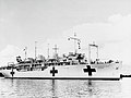USS Haven anchored off the Korean coast, 1954