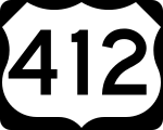 US Highway 412 road sign