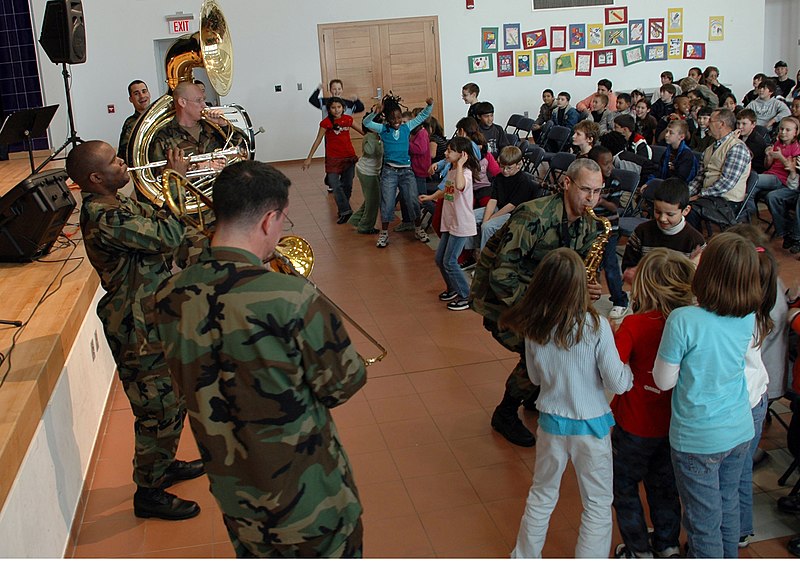 File:US Navy 090127-N-1655H-021 Musicians from U.S. Naval Forces Europe (CNE) Band and CNE subset band, The Diplomats, perform at David Glasgow Farragut Elementary School.jpg