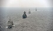 US Navy 110629-N-XZ912-422 Ships participate in maneuvering exercises during FRUKUS 2011