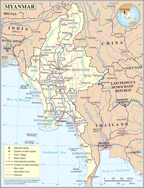 myanmarin kartta Myanmar – Wikipedia myanmarin kartta