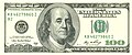 Mặt phải của tờ 100 đô la (1996), có hình Benjamin Franklin