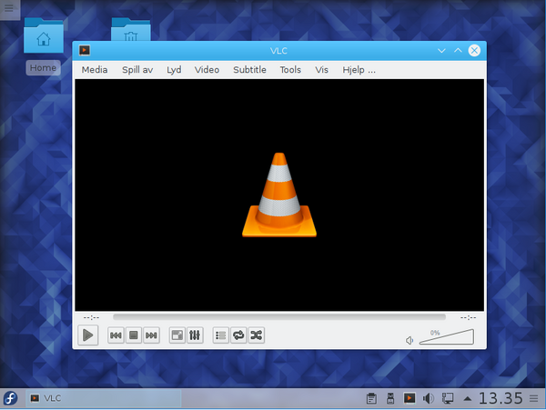 VLC media player on Fedora Linux 23.png