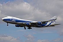 Boeing 747-400 AirBridgeCargo VQ-BJB B747-446F ABC AirBridge Cargo FRA 30JUN13 (9201614354).jpg