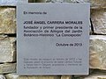 Placa a José Ángel Carrera Morales, 2023-03-12.